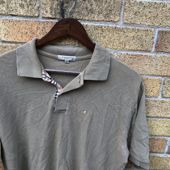 Vintage Burberry London Novacheck Collar Polo Button Up Shirt Large - Picture 1 of 9